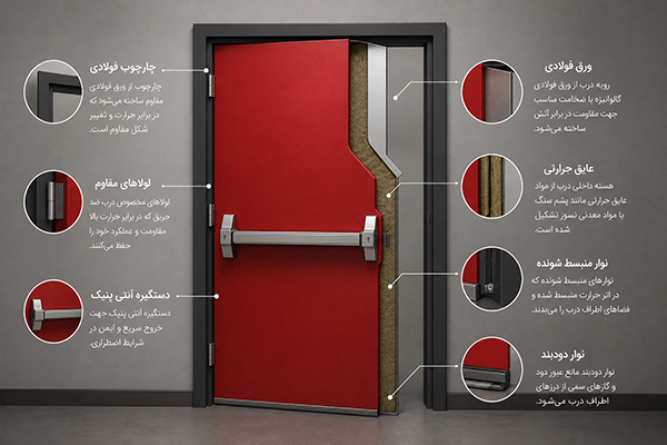اجزای درب ضد حریق